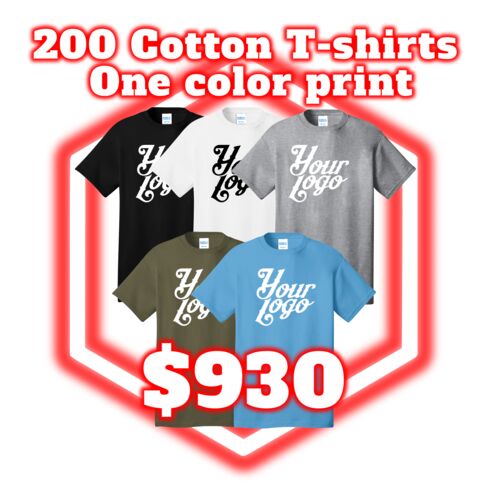200 Core Cotton Tshirts $930 Bundle Thumbnail